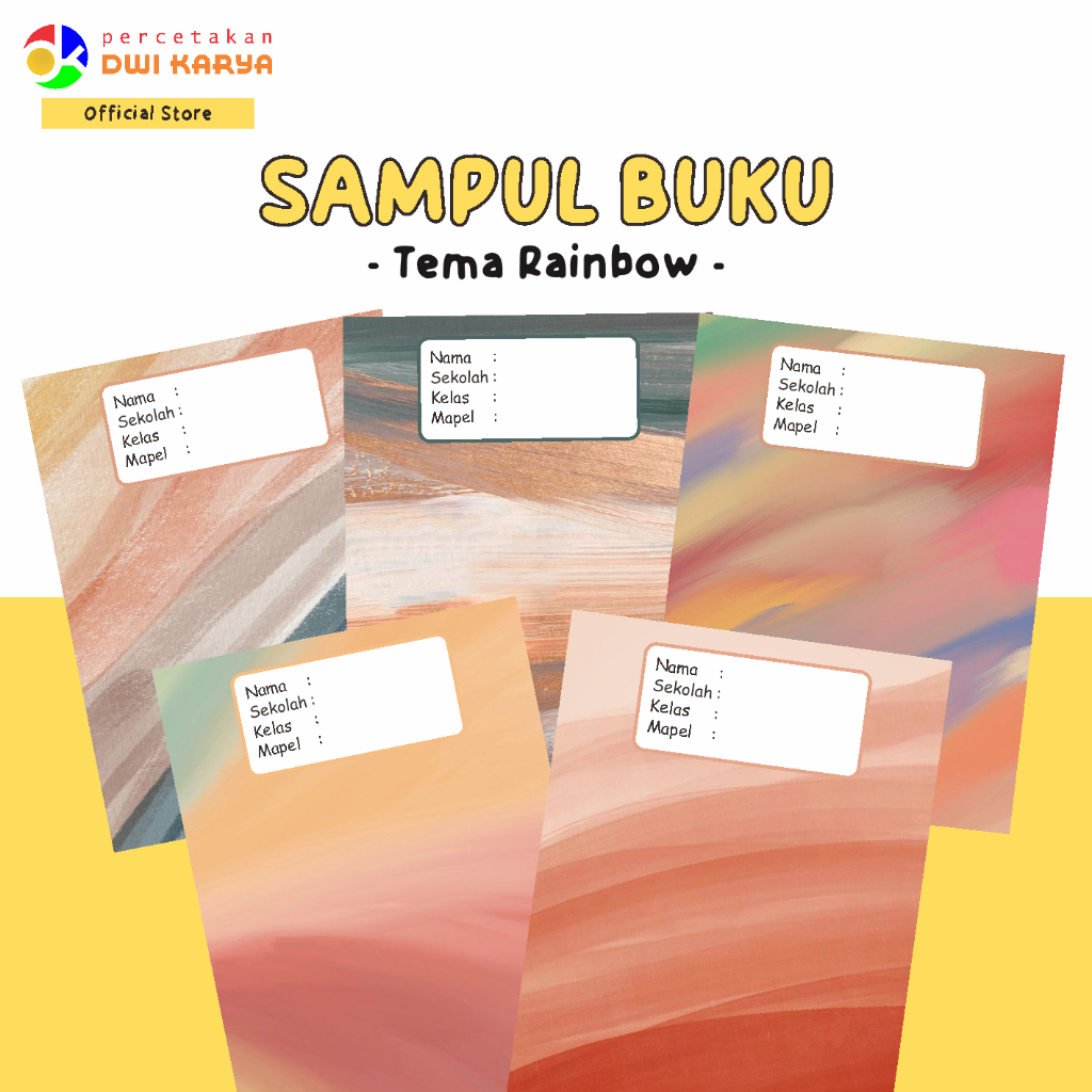 

Sampul Buku Motif Rainbow Uk 21x16 Cm Bisa Request Ukuran