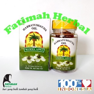 Kapsul Habbatussauda Oil cap kurma Ajwa - 50 Kapsu
