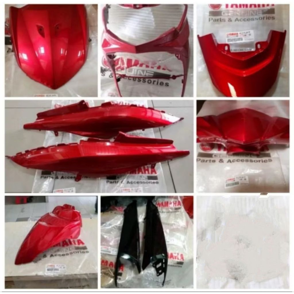 Paket body halus Full set mio soul gt 115 merah original yamaha ygp