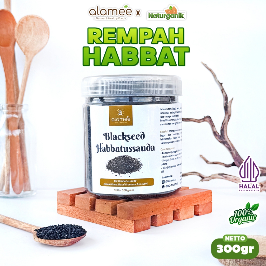 

ALAMEE Biji Habbatussauda Original Asli Jinten Hitam Jintan Habatusauda 300 gram naturganik