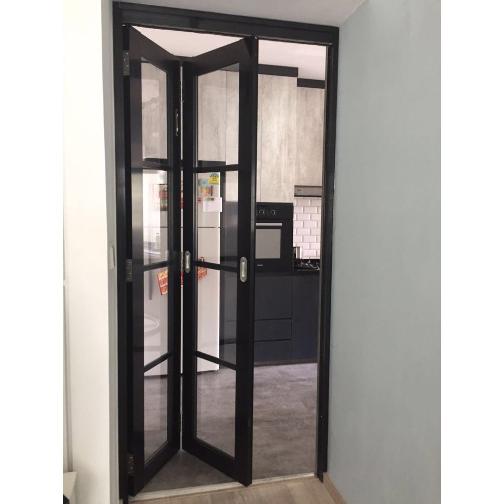 PINTU ALUMINIUM SLIDING LIPAT ORNAMEN KACA | BISA CUSTOME UKURAN