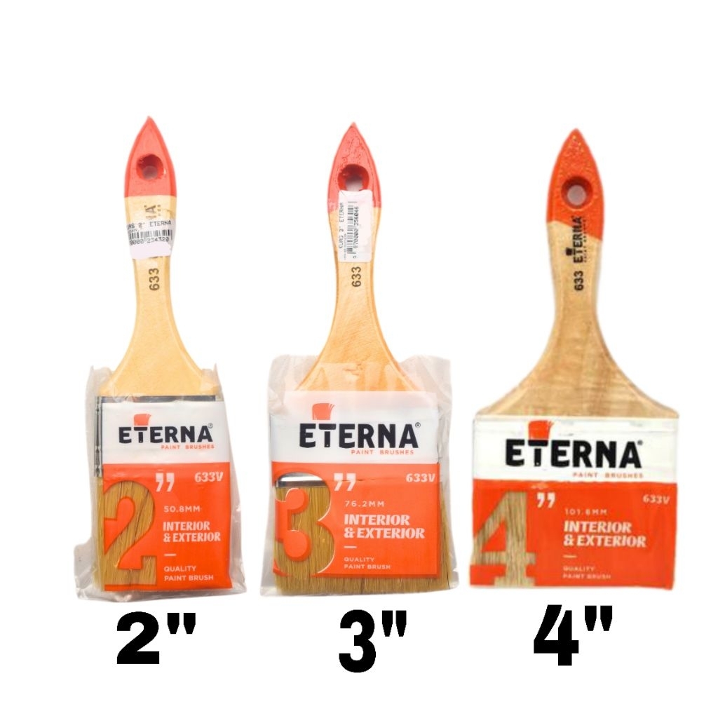 Kuas cat tembok dinding Eterna / Kuas cattembok/ Kuas bangunan / Kuas lukis 2 inch 3 inch 4 inch Kua