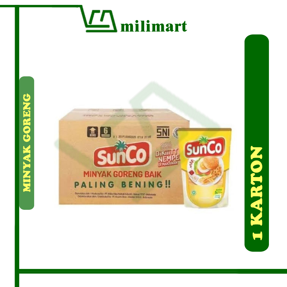 

SUNCO MINYAK GORENG 2 LITER KARTON ( ISI 6)