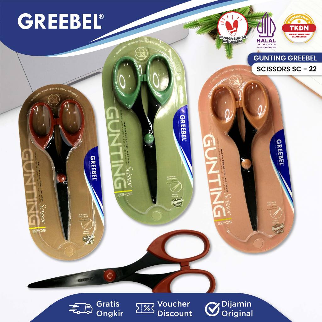 

GREEBEL Gunting Scissor Aesthetic (SC-22) / Gunting Rumah Dan Kantor Stainless Anti Karat Nyaman Digunakan