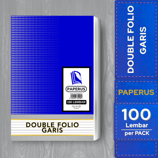 DOUBLE FOLIO GARIS 1OO LEMBAR PER PACK MEREK PAPERUS