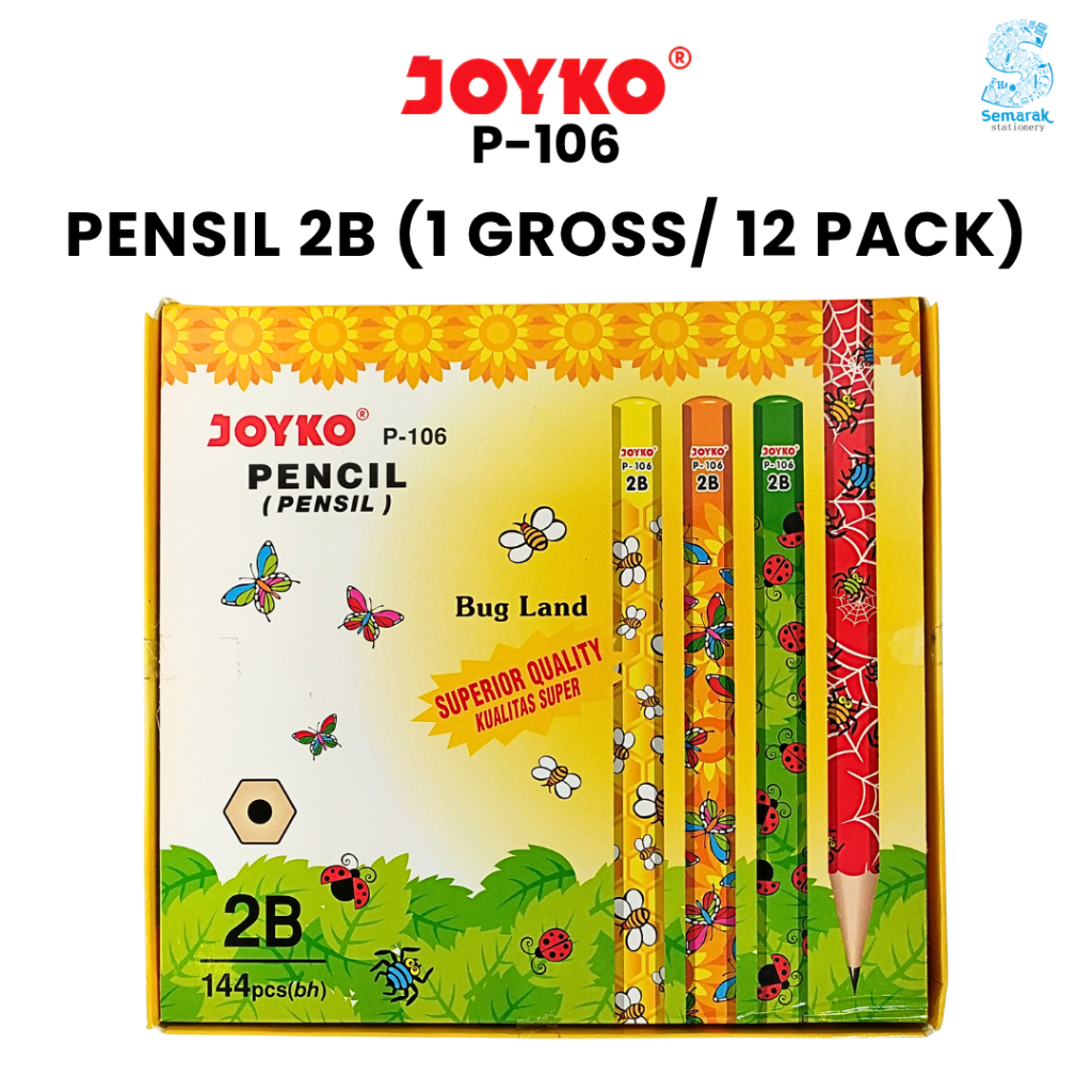 

Joyko P-106 pensil Motif Hewan Pensil For Computer 2B [1 Gross/ 12 Lusin]