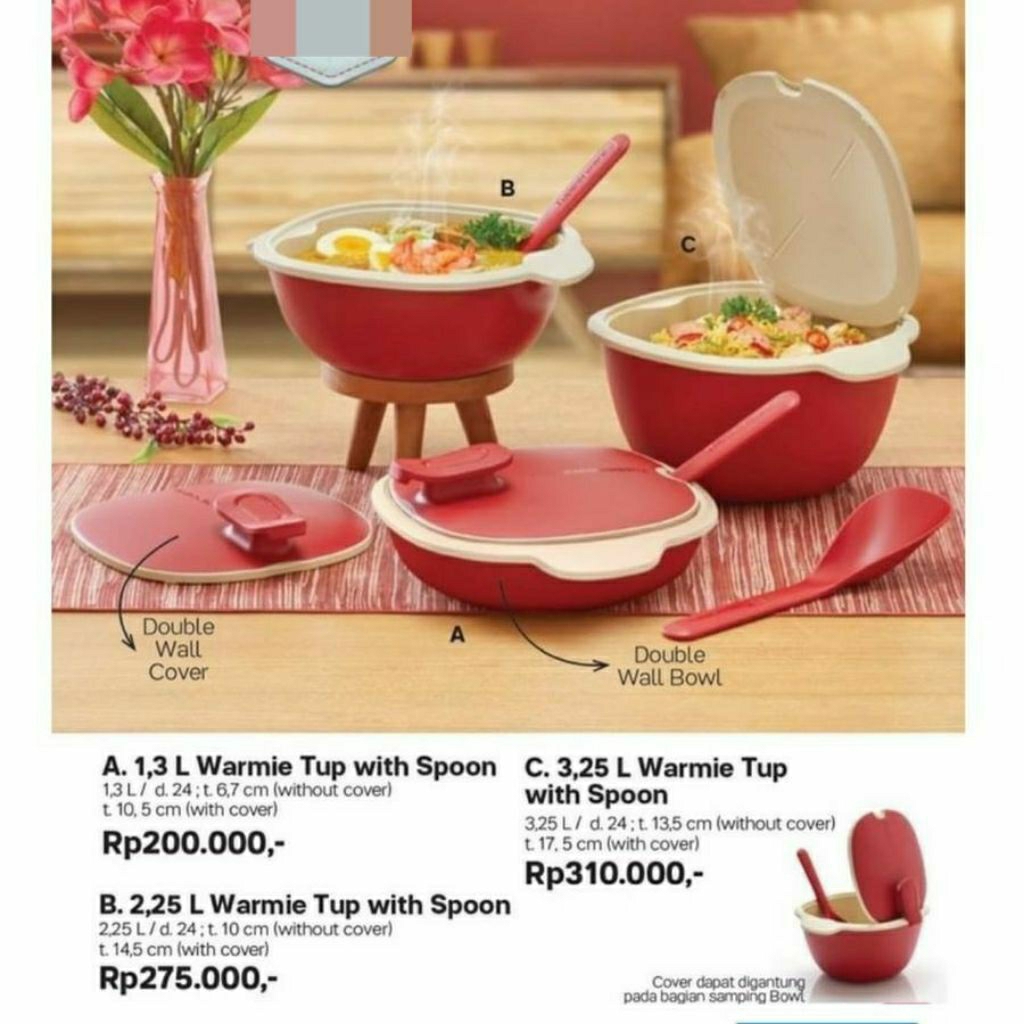 Tupperware Warmie Tup Wadah Saji Makanan