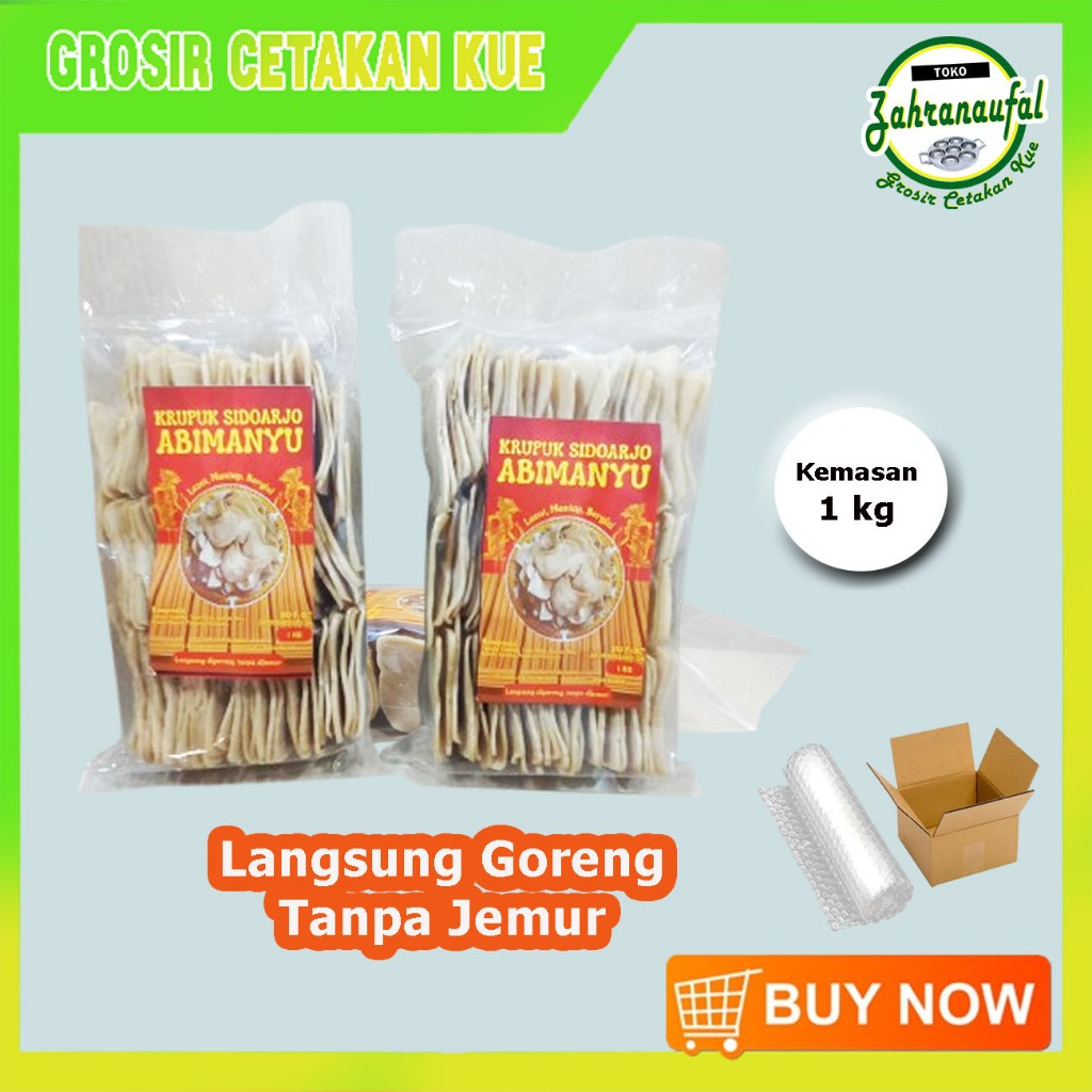 

Kerupuk Ikan Mentah Istimewa Sidoarjo Tanpa Jemur Langsung Goreng kemasan 1kg
