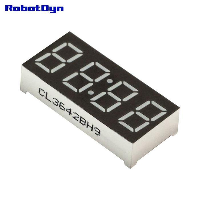 BLUE 4-Digit CLOCK Seven Segment 0.36" Common Anode LED Segmen BIRU