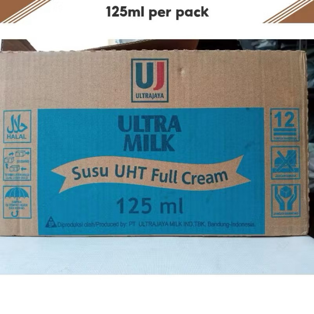 

ULTRA MILK FULL CREAM 125ML UHT / SUSU ULTRA UHT 125ML