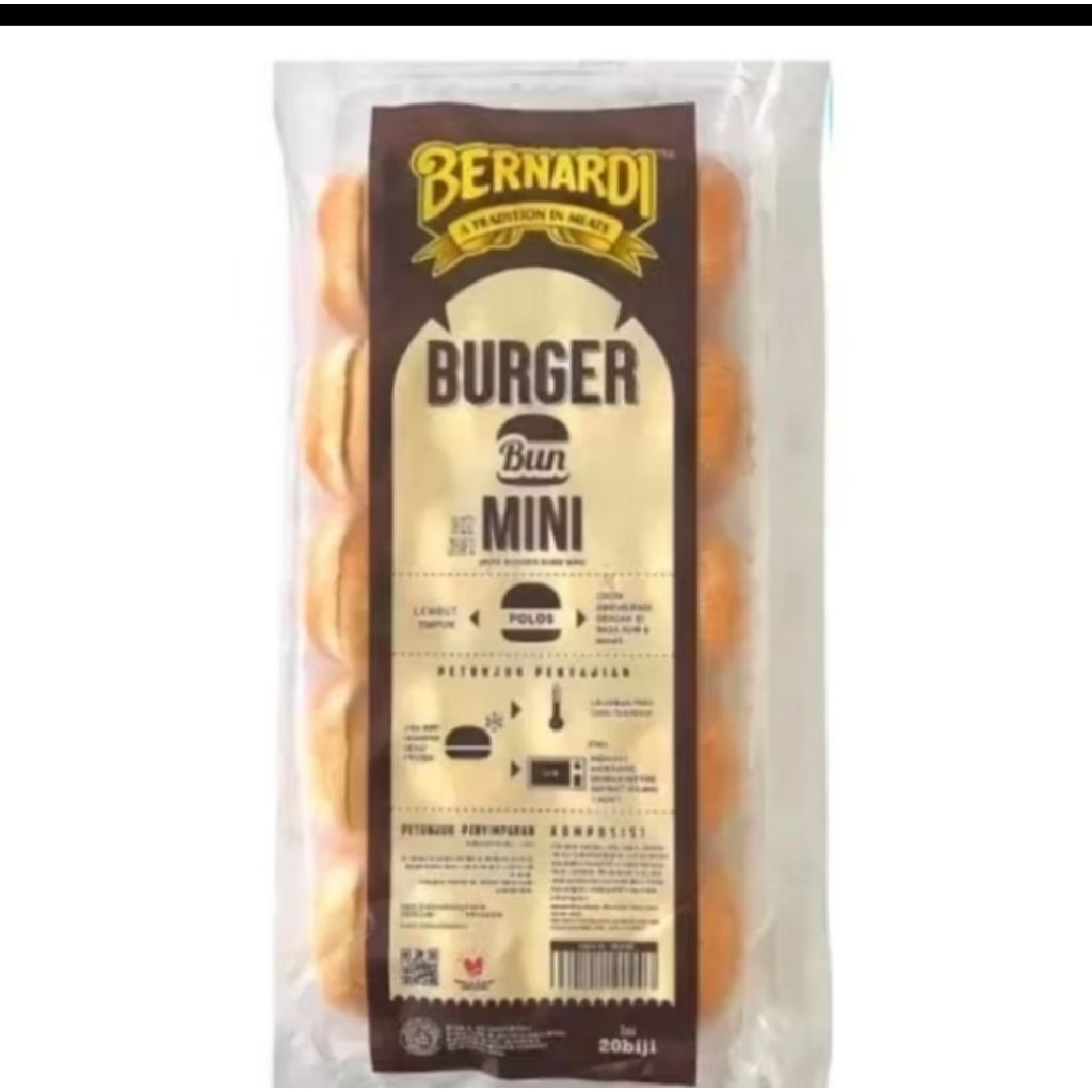 

Roti mini burger isi 20