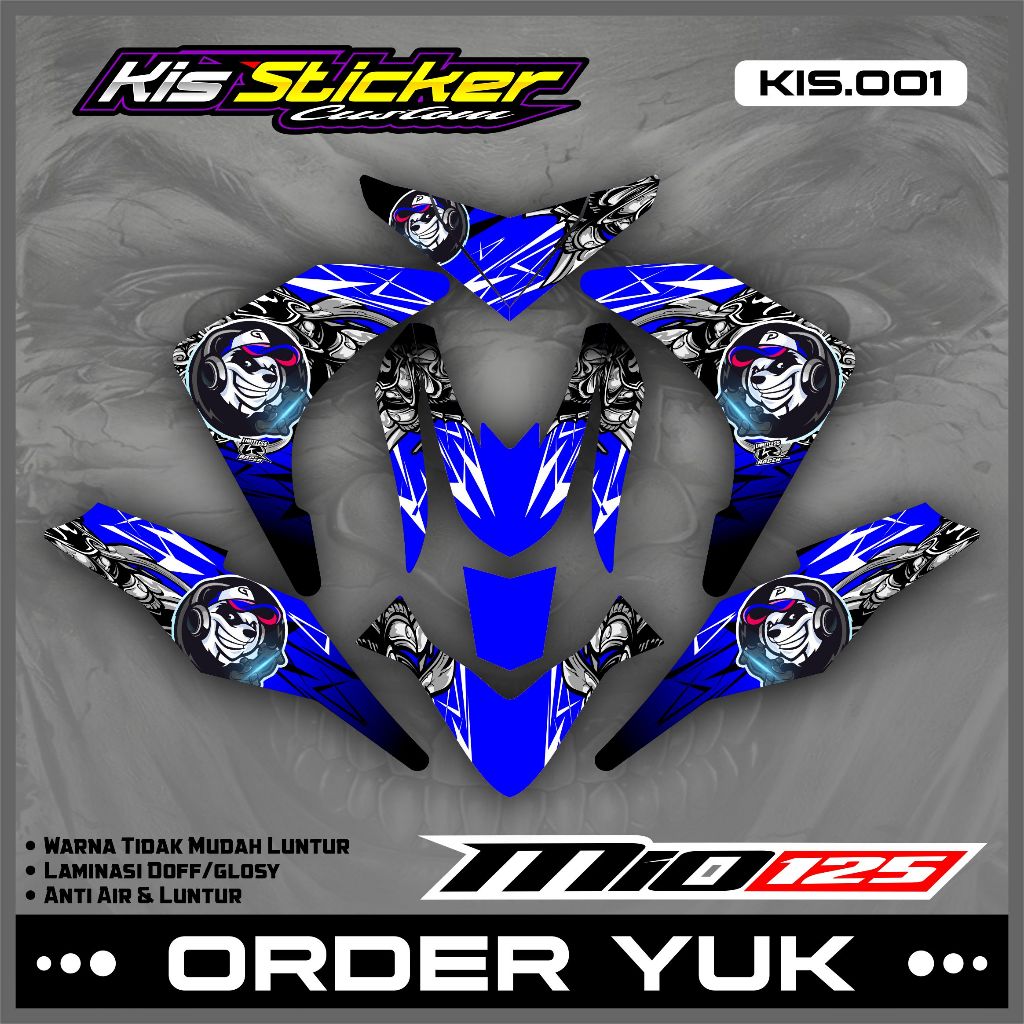 Decal Sticker Full Body Mio M3 / Mio Z / Mio 125 - Dekal Stiker Striping Variasi Mio M3 Custom Nama/