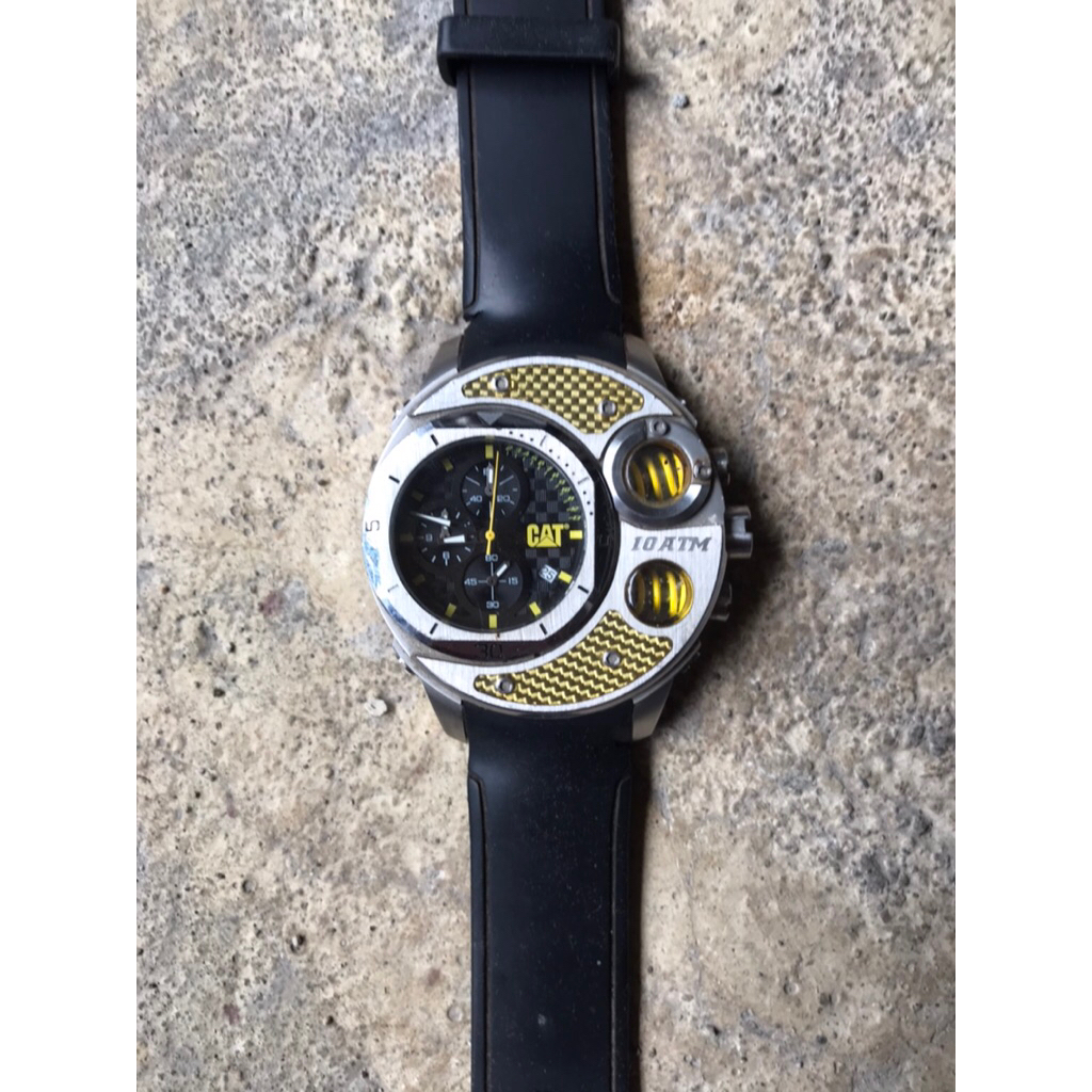 jam tangan caterpillar quartz second bekas jm tangan cat