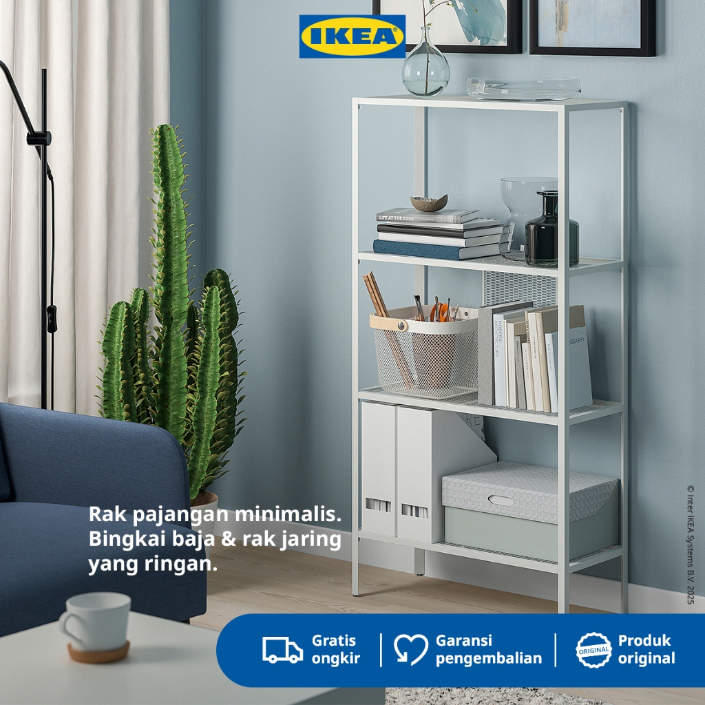 IKEA BAGGEBO Rak Serbaguna Minimalis Bahan Baja 60x25x116 cm