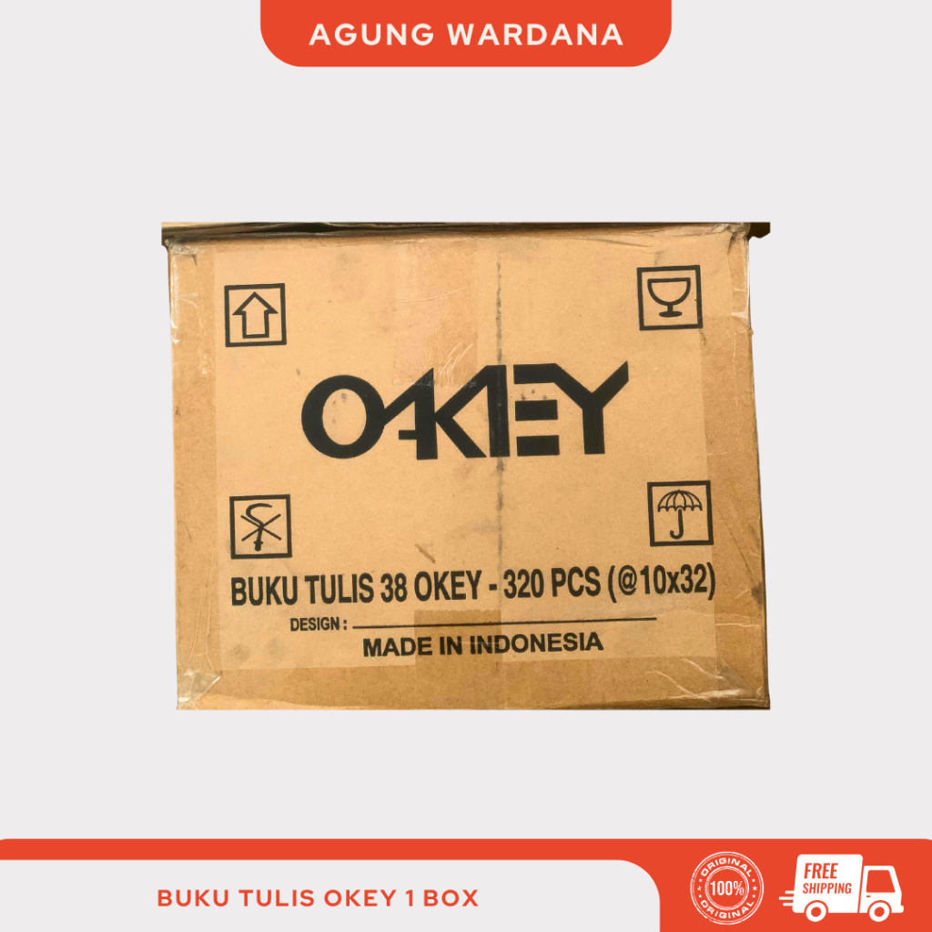 

BUKU TULIS OKEY BOXY 36, 40, 50 LEMBAR 1 DUS / BOX