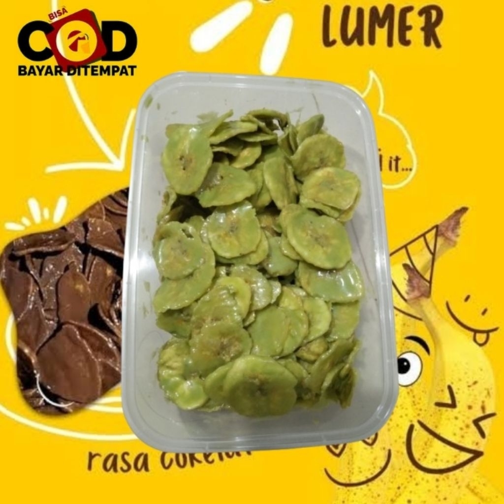 

keripik pisang coklat lumer varian macha 750mili isi 200gram