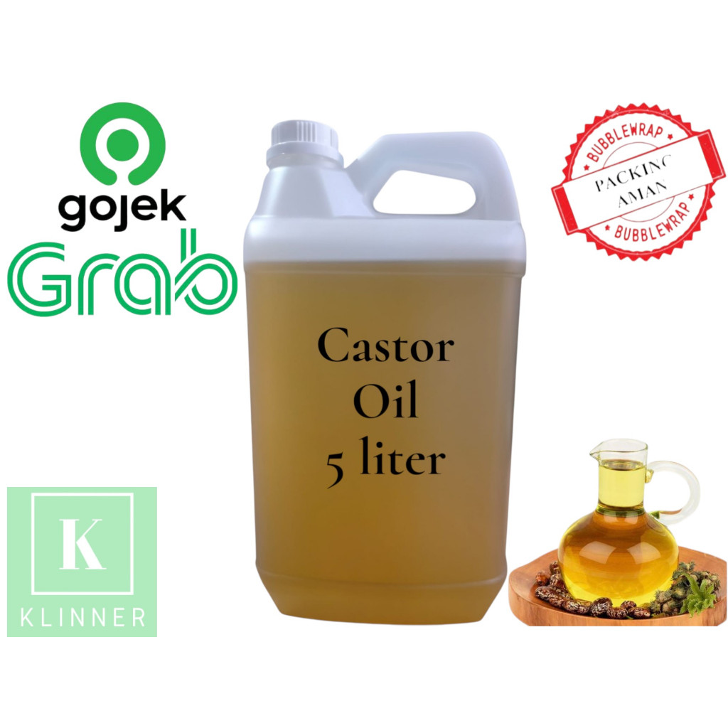 Castor Oil/ Minyak Jarak Murni 5 Liter carrier oil Cosmetic Grade PENUMBUH RAMBUT klinner