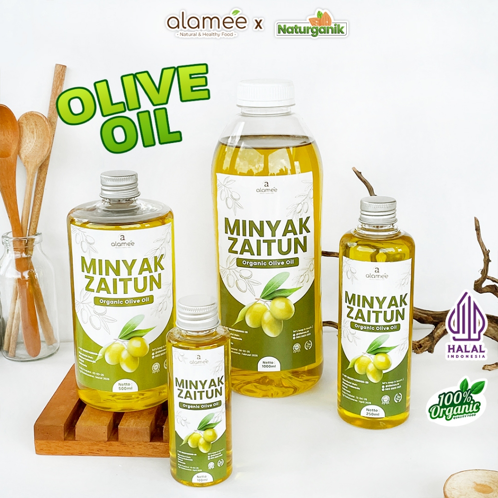 

ALAMEE Minyak Zaitun Olive Oil Extra Virgin Organic Organik Murni Asli Masak EVOO Naturganik