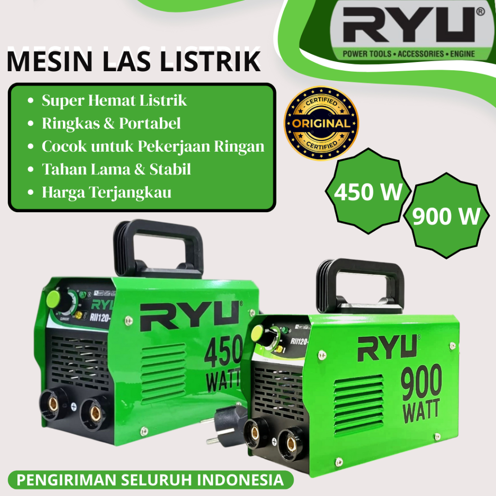 Mesin Las Listrik RYU 450 W / 900 W Hemat Listrik Mesin Las Mini Portable Cocok untuk Pemula Harga T