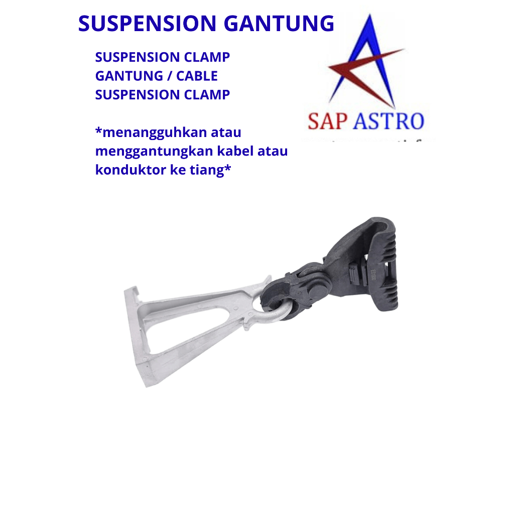 Suspension Gantung Clamp Bracket for Pengait Kabel Listrik Telkom PLN / Suspension FO A cebol tebal
