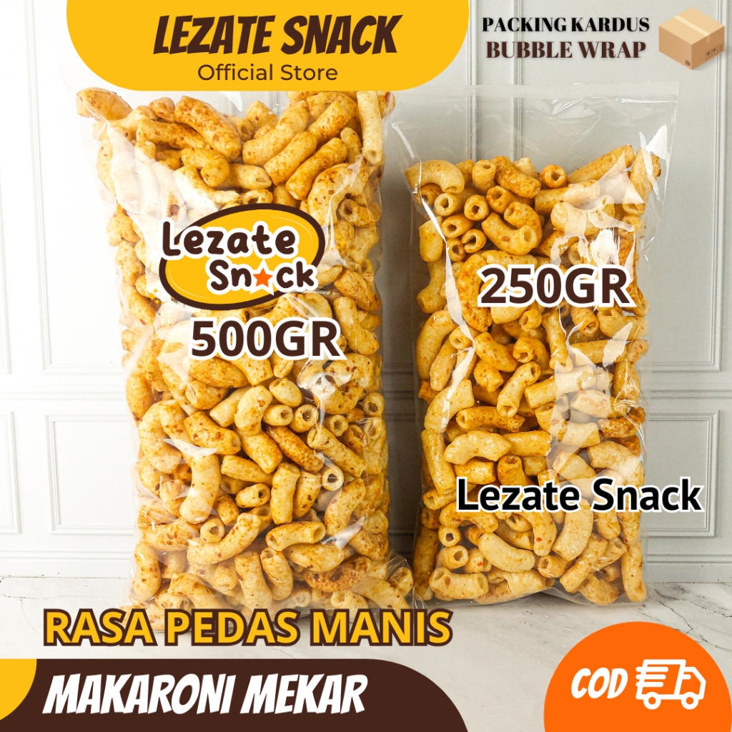 

Makaroni Pedas Manis Rujak 500gr Murah Enak Renyah Kiloan / Makaroni Mekar Pedas Manis / Makroni Pedas Kiloan 1 / 4 kg Lezate Sn