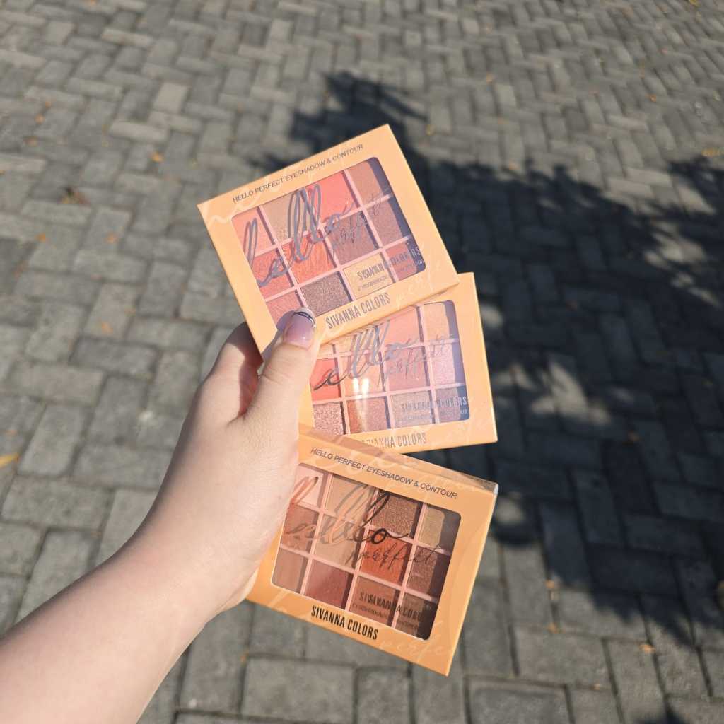 FREE GIFT FULL SEGEL SIVANNA COLORS HELLO PERFECT  EYESHADOW AND CONTOUR 3 IN 1 PALLETE EYESHADOW, C