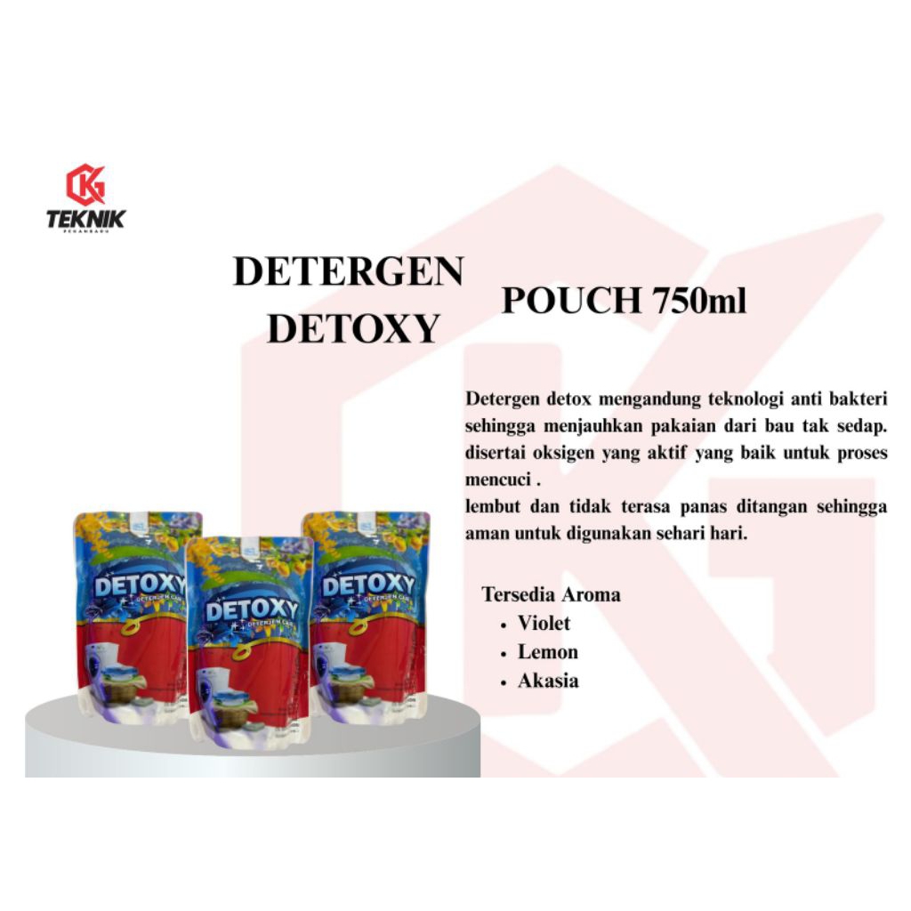 Bundling 3 Detoxy Pouch 750ml-Detergen Detoxy-Detergen Murah