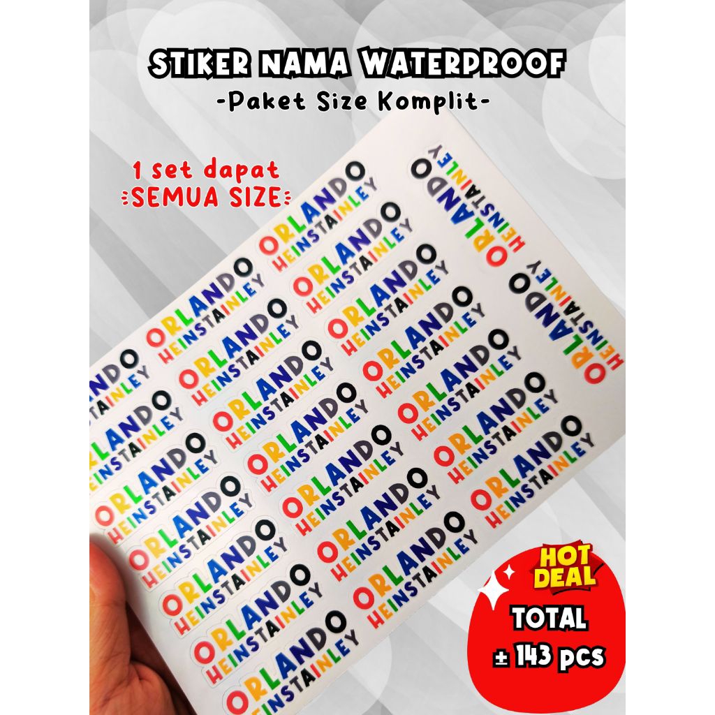 

Stiker Nama Waterproof | Palet [Paperiel]