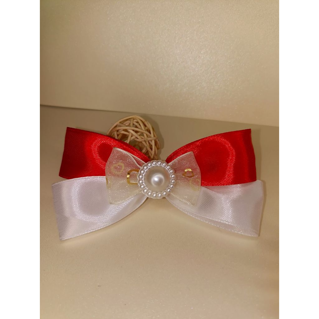 pita merah putih / jepit rambut / bross - D'Loena