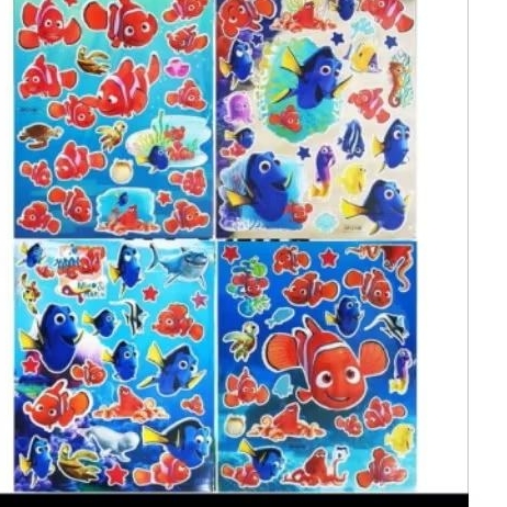 

sticker mainan anak tema nemo uk 24 x19 cm
