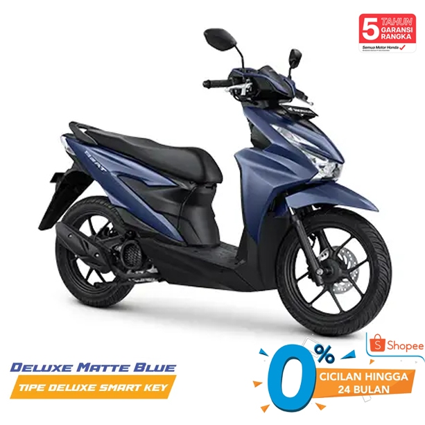New Honda BeAT Deluxe SmartKey CBS ISS Series Sepeda Motor