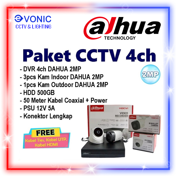 Paket CCTV 4 kamera DAHUA