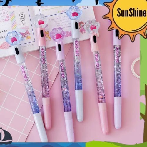 

✨Sunshine Fancy✨ Pulpen LED Glitter Cute / Pena Glitter Paw Kitten S0252