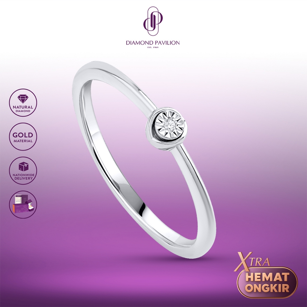 Diamond Pavilion Cincin Emas Batu Berlian Iliana Ring