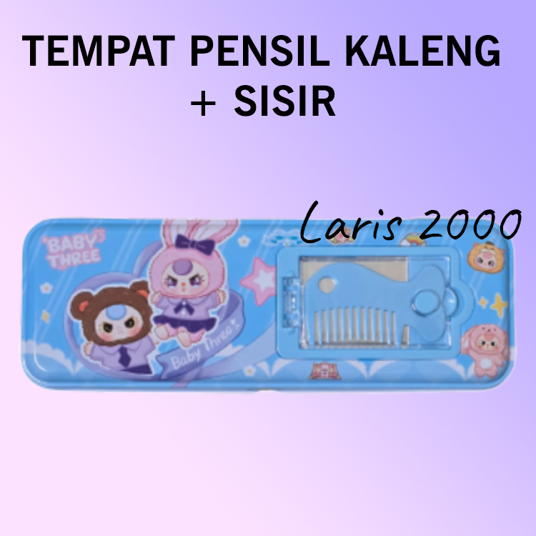 

Tempat Pensil Kaleng + Sisir / Box Pensil Kaleng 5366
