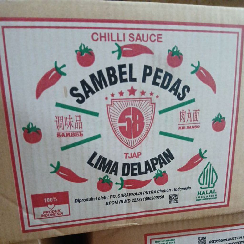 

Saus Sambal Pedas Lima Delapan 24 pcs / Dus