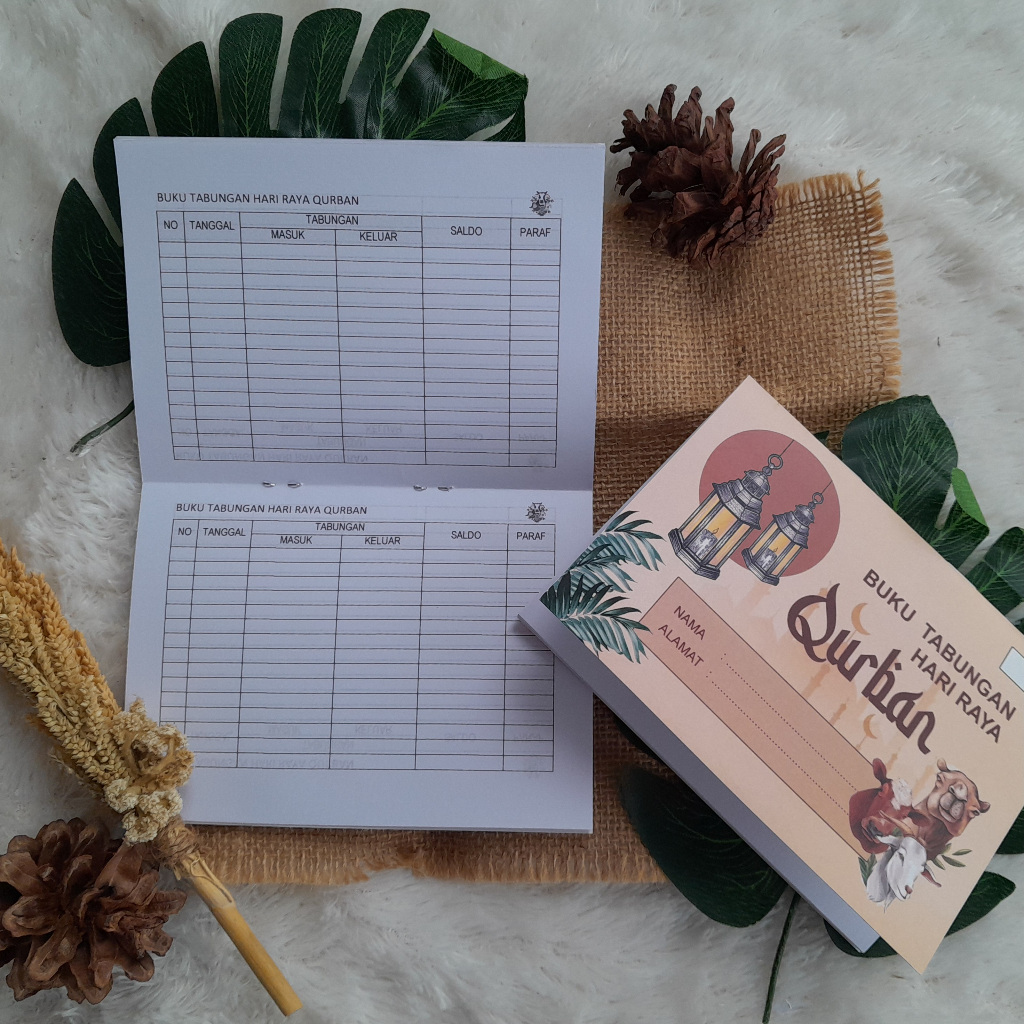

ES88 CUSTOM BUKU TABUNGAN QURBAN/TABUNGAN HARI RAYA QURBAN 20 HAL BAHAN COVER ART PAPER