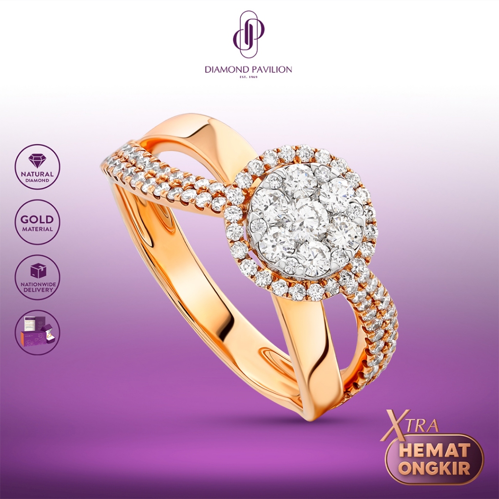 Diamond Pavilion Cincin Emas Batu Berlian Faela Ring