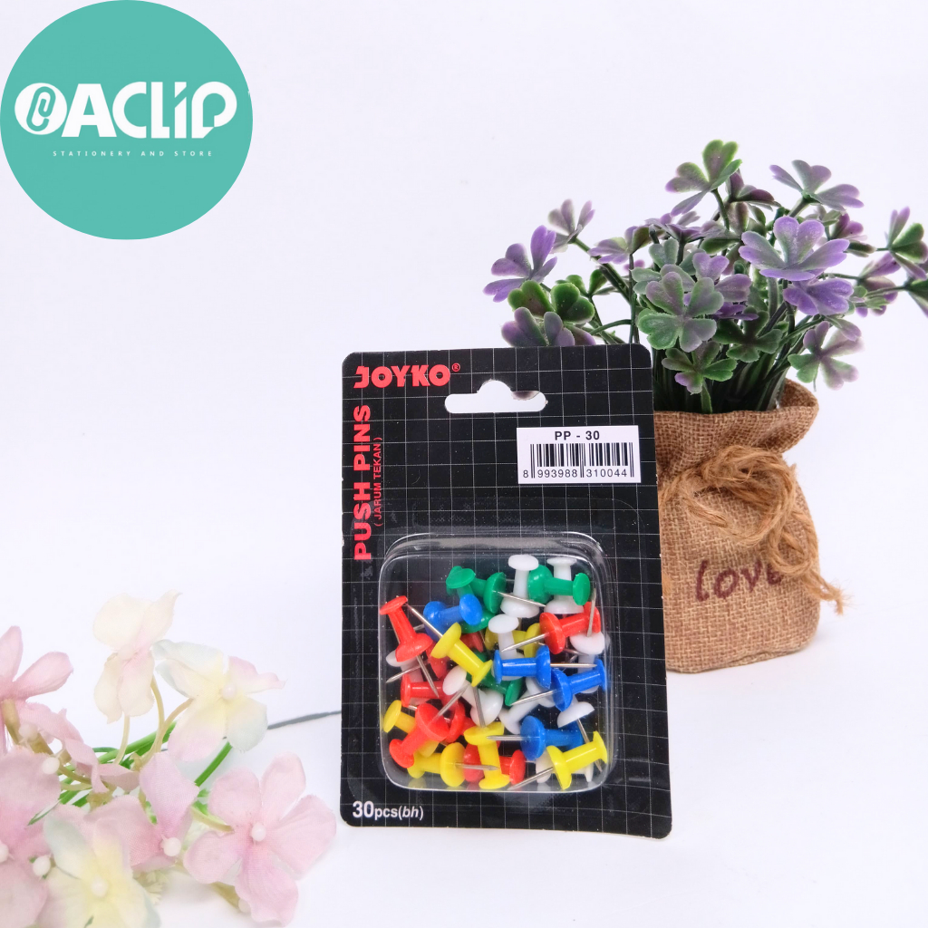 

PUSH PIN JOYKO PP-30 ISI 30PCS COLORFUL