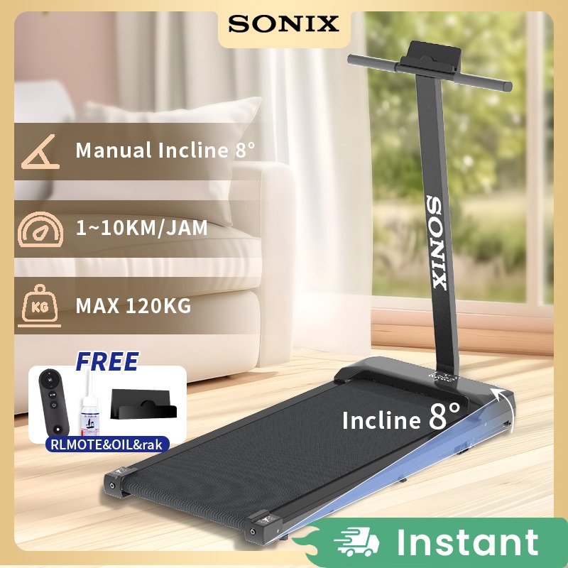 Ready Stock Sonix T Model Treadmill Incline Sport Treadmill Sudut 8 Sudut Electric Low Watt Dapat