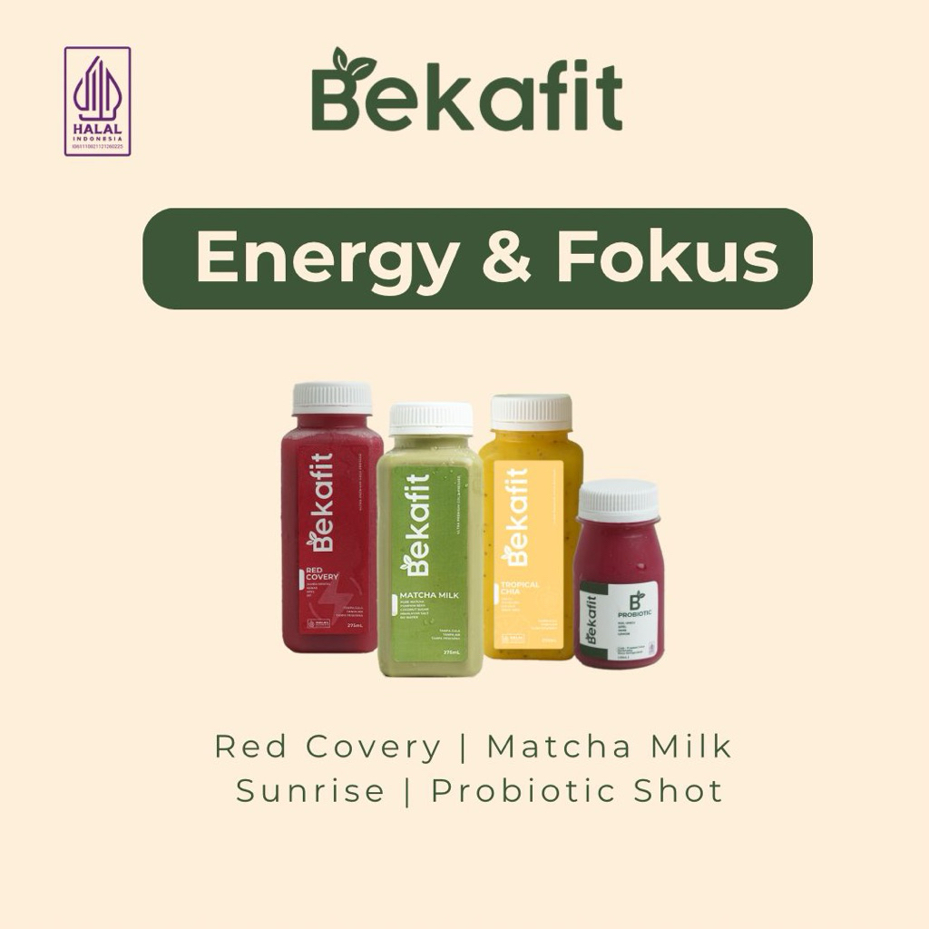 

Bekafit Energy & Fokus Set Cold Pressed Juice - Jus Sehat Alami