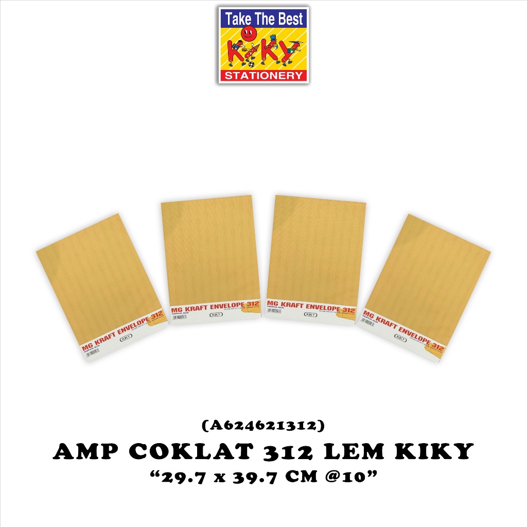 

KIKY Amplop Coklat No. 312 125gr Lem - 10 Lembar