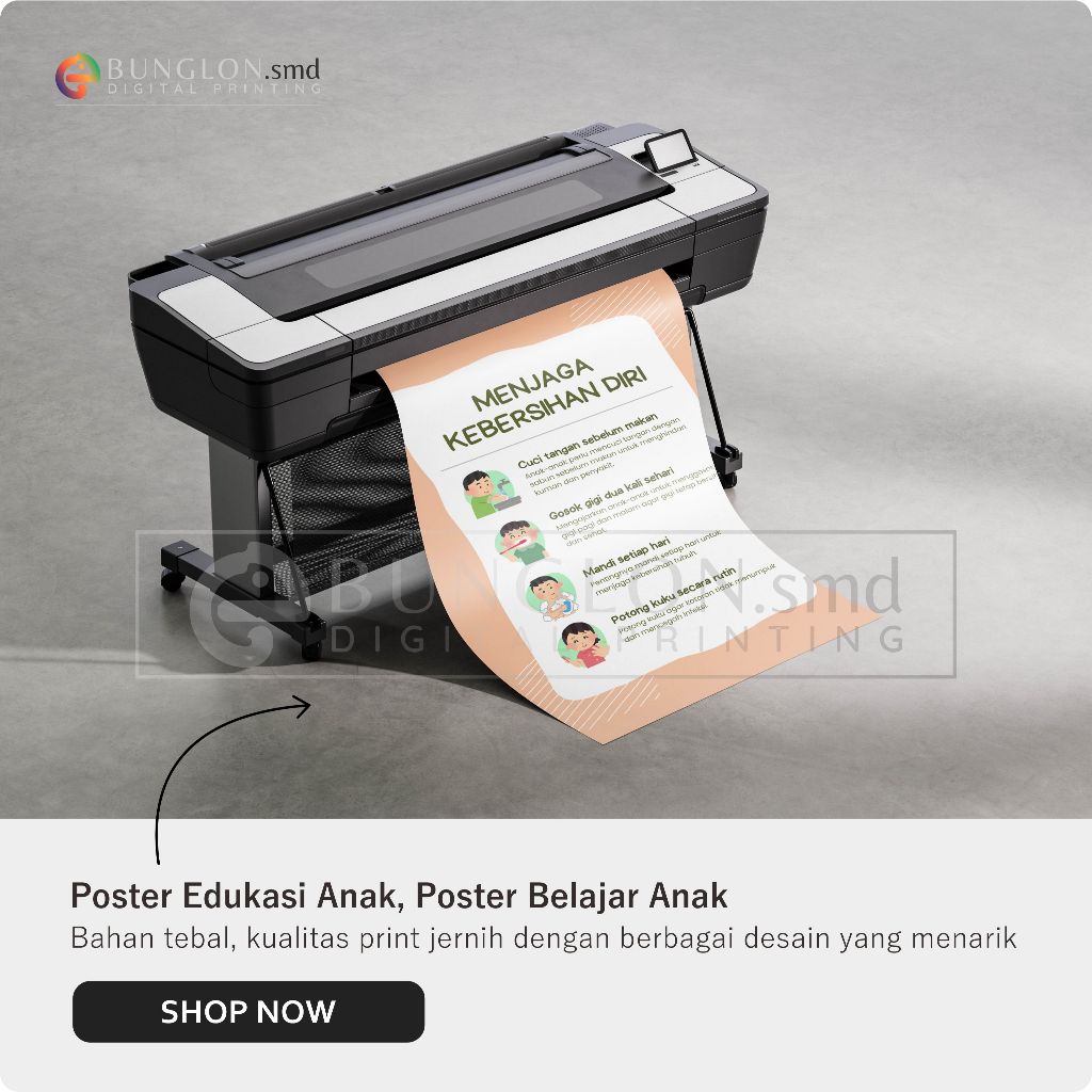 

Poster Menjaga Kebersihan Model Cream Putih