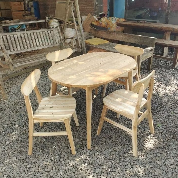 Meja Makan Oval 120 x 80 x 75