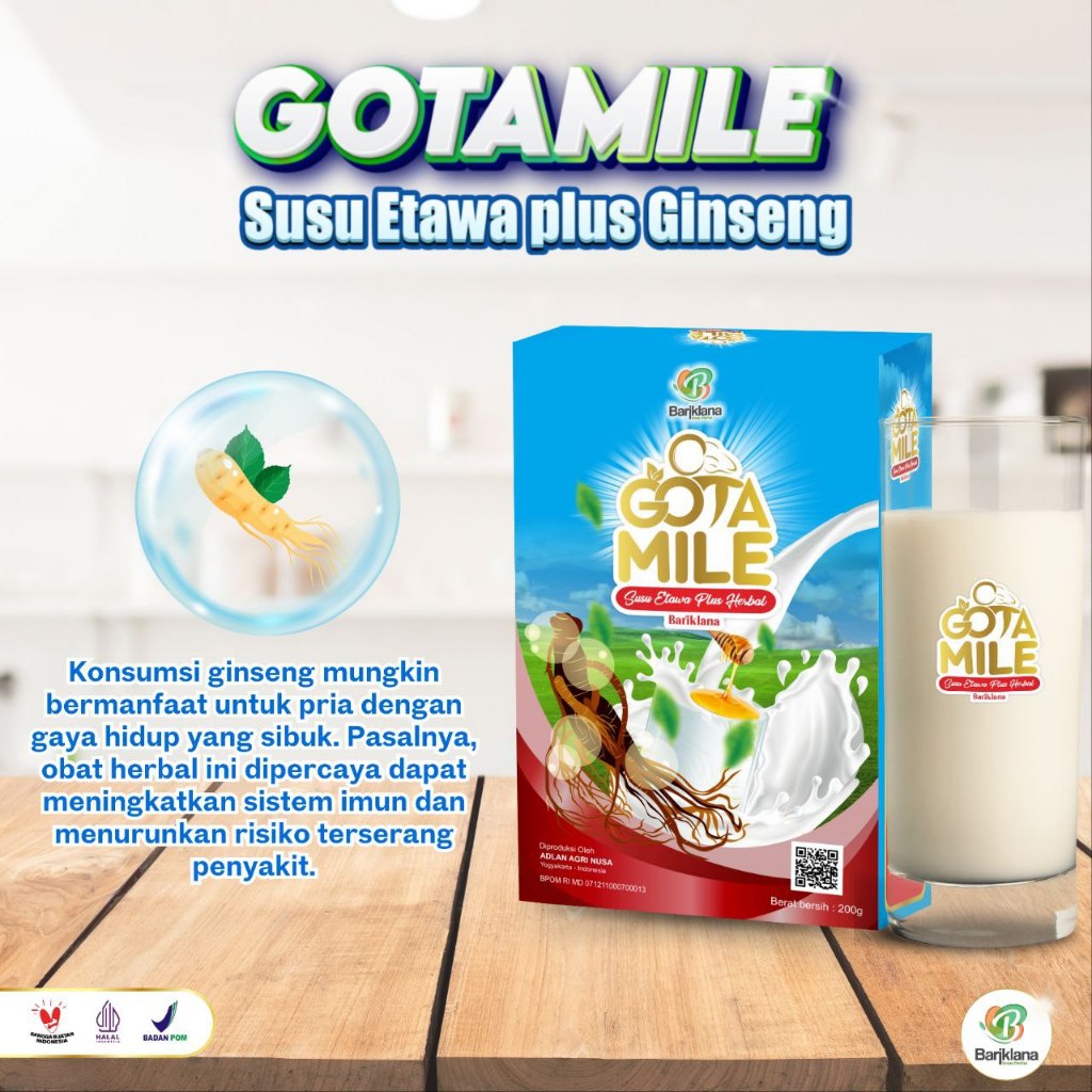 

GOTAMILE Susu Bubuk Kambing Etawa Plus Gingseng Bantu Jaga Stamina Pria