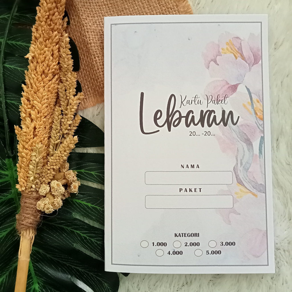 

ES88 KARTU PAKET LEBARAN PURPLE FLOWER UK 21,5X16,5CM LIPAT2 CETAK BOLAK BALIK