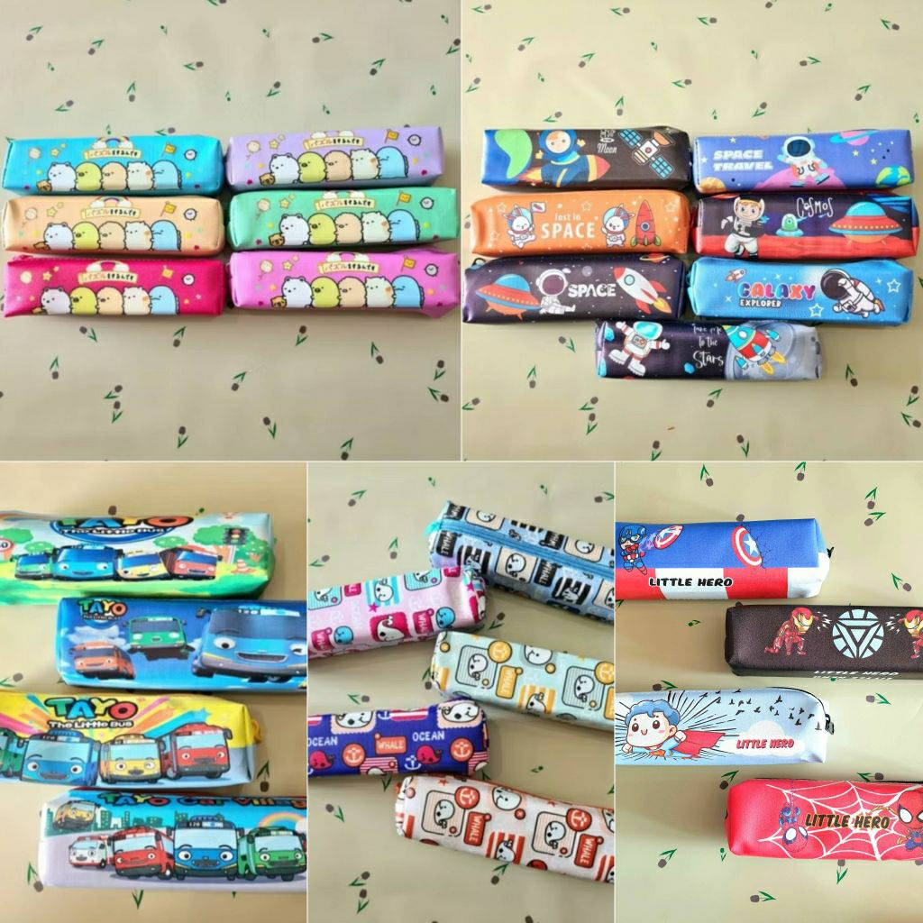 

#KarensMart Tempat Pensil Karakter Astronout,Tayo,Cuddle Pet,Superhero,Whale Ocean