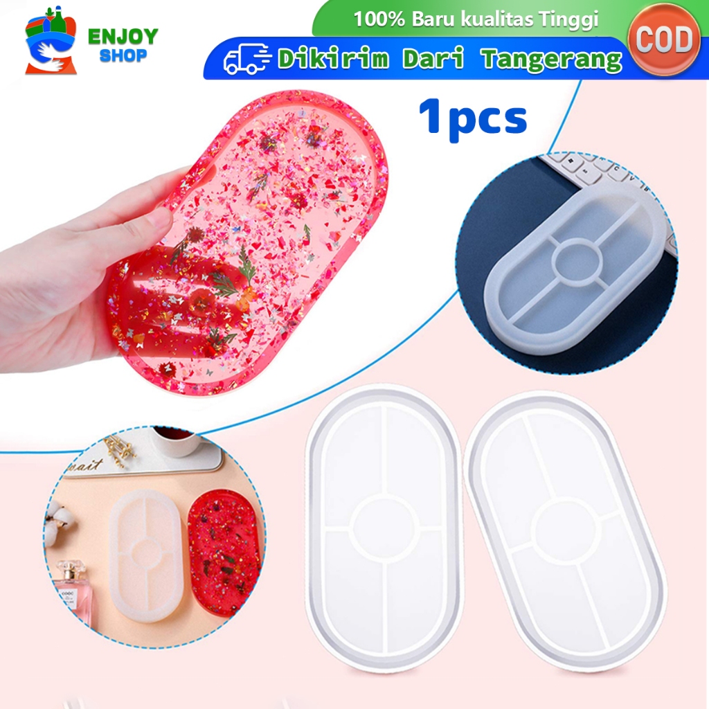 

Cetakan Resin Coaster Oval Dish Plate Mold Cetakan Silikon Tray Silicone Mould Untuk Resin Coaster