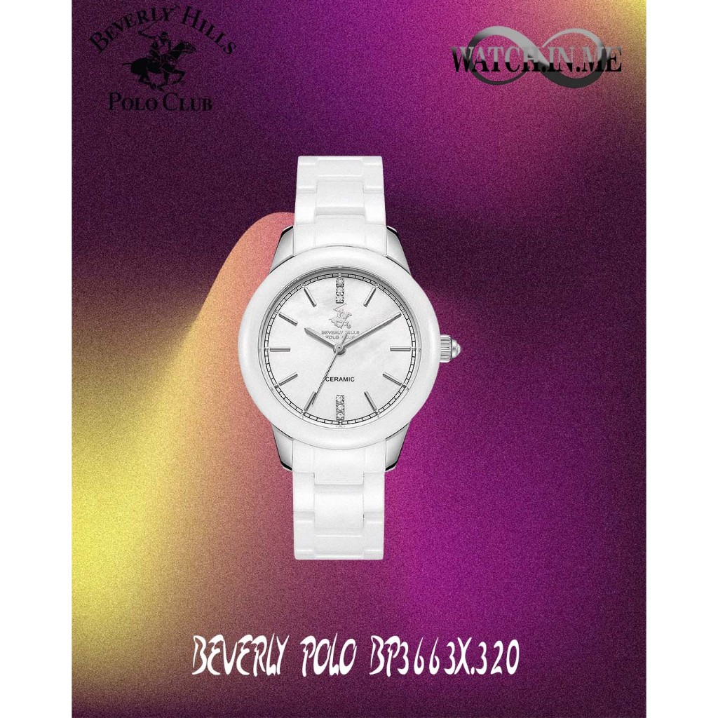 JAM TANGAN WANITA BEVERLY POLO BP3663X.320 PUTIH KERAMIK