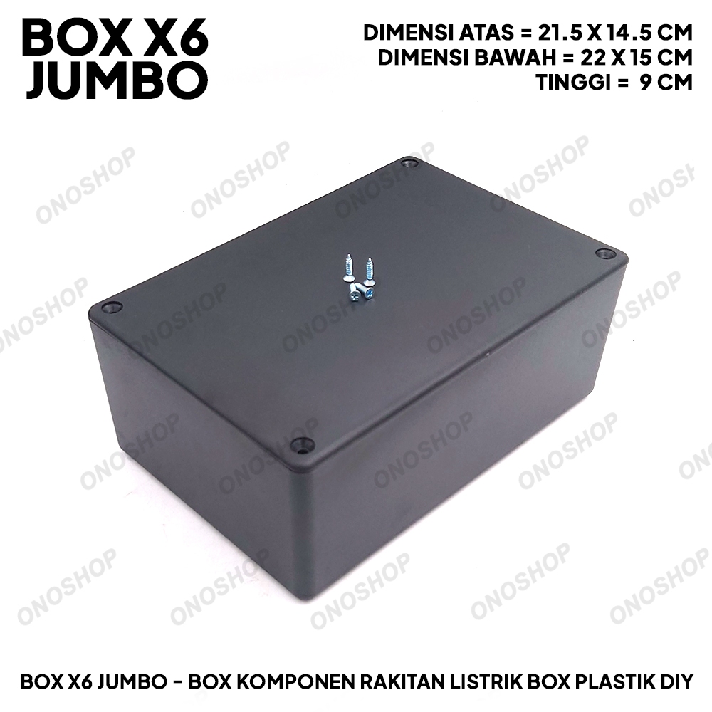 Box X6 Jumbo + Sekrup - Box Komponen Rakitan Listrik Box Plastik DIY